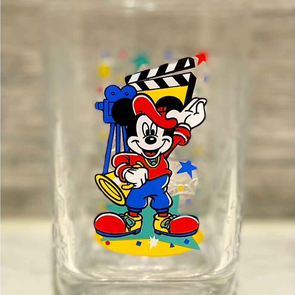 Walt Disney World 2000 McDonalds Glass Cup Mickey Mouse Disney Studios